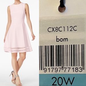 Blush Calvin Klein fit & flare.